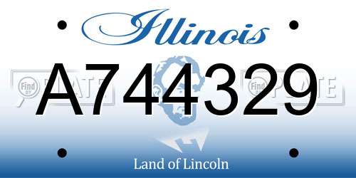 A744329 Illinois License Plate