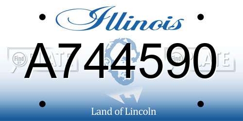 A744590 Illinois License Plate