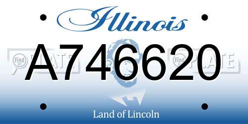 A746620 Illinois License Plate