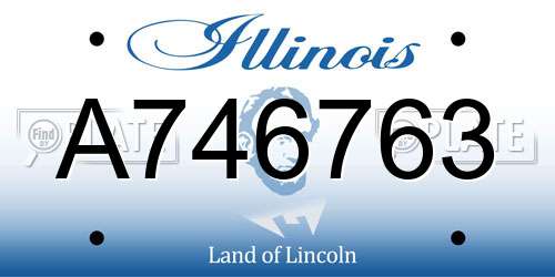 A746763 Illinois License Plate