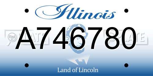 A746780 Illinois License Plate