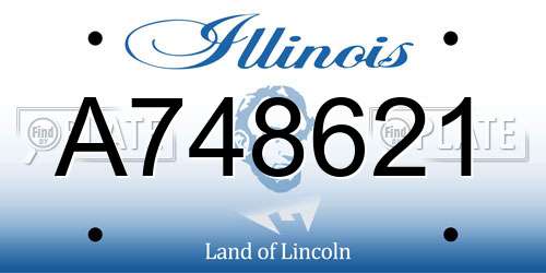 A748621 Illinois License Plate