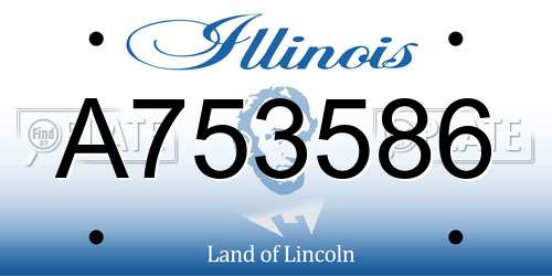 A753586 Illinois License Plate