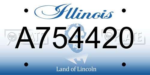 A754420 Illinois License Plate