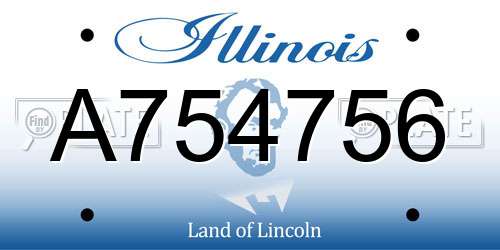 A754756 Illinois License Plate
