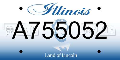 A755052 Illinois License Plate