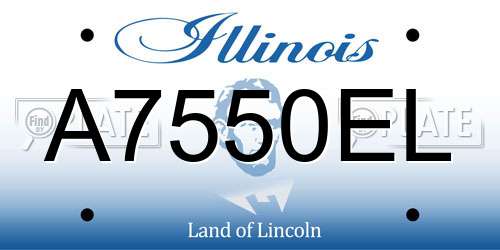 A7550EL Illinois License Plate