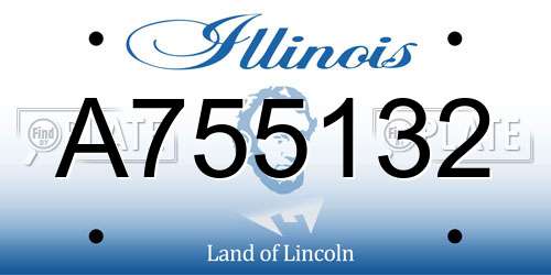 A755132 Illinois License Plate
