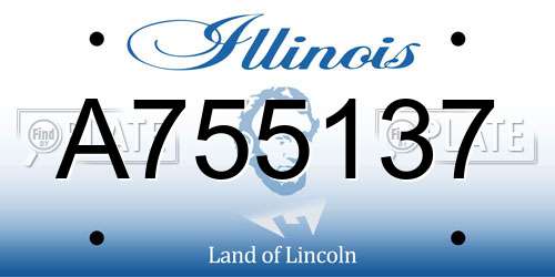 A755137 Illinois License Plate