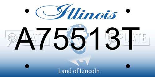 A75513T Illinois License Plate