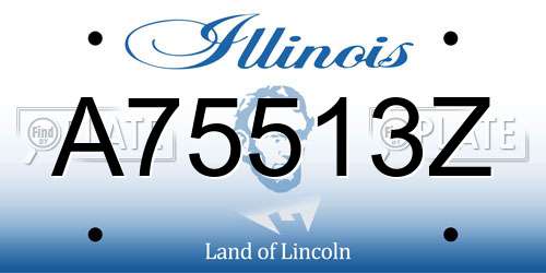 A75513Z Illinois License Plate