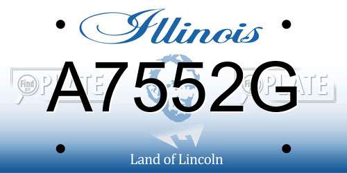 A7552G Illinois License Plate