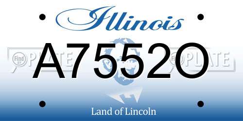 A7552O Illinois License Plate