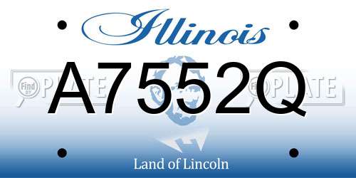 A7552Q Illinois License Plate