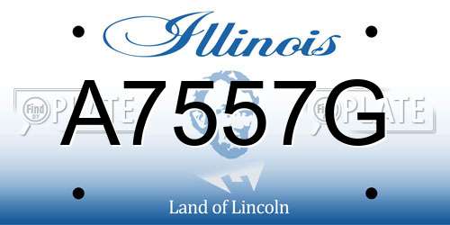 A7557G Illinois License Plate