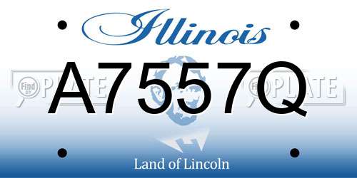 A7557Q Illinois License Plate