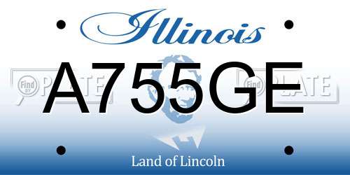 A755GE Illinois License Plate