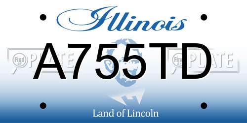 A755TD Illinois License Plate