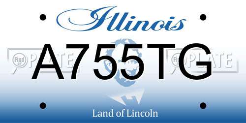 A755TG Illinois License Plate