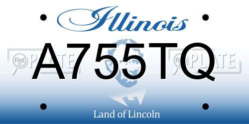 A755TQ Illinois License Plate