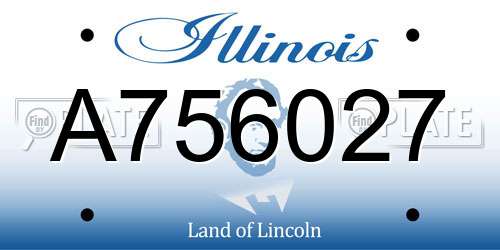 A756027 Illinois License Plate