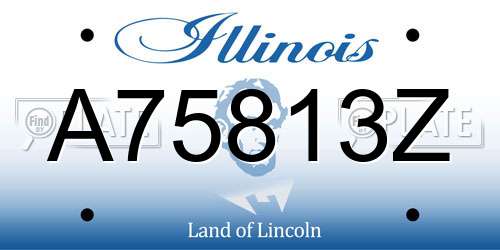 A75813Z Illinois License Plate
