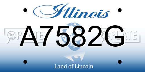 A7582G Illinois License Plate