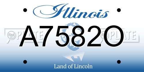A7582O Illinois License Plate