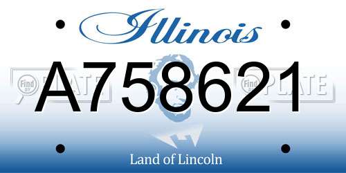 A758621 Illinois License Plate