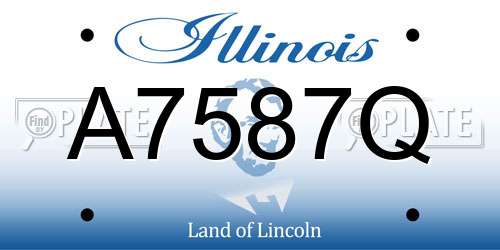 A7587Q Illinois License Plate