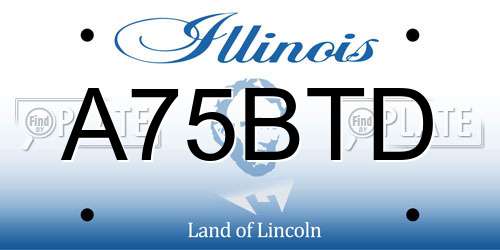 A75BTD Illinois License Plate