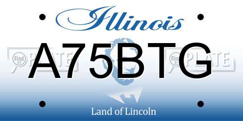 A75BTG Illinois License Plate