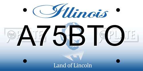 A75BTO Illinois License Plate