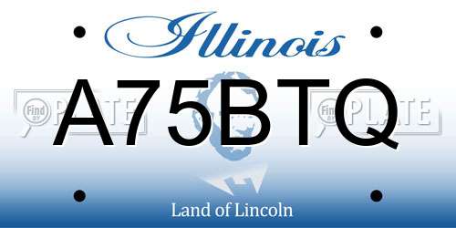 A75BTQ Illinois License Plate