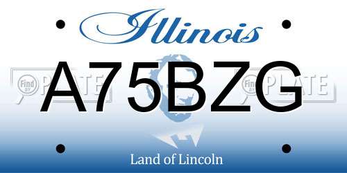 A75BZG Illinois License Plate