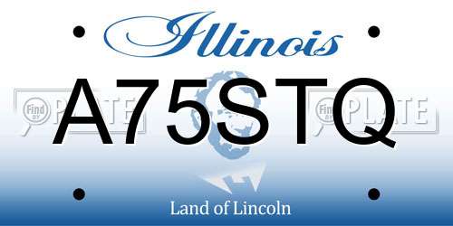 A75STQ Illinois License Plate