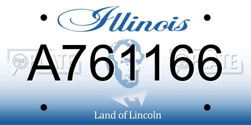 A761166 Illinois License Plate