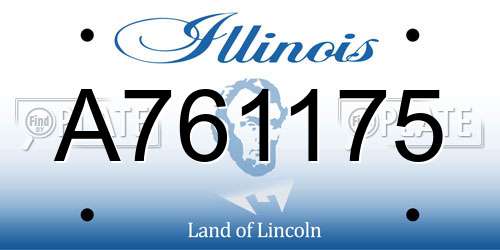 A761175 Illinois License Plate