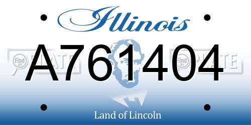 A761404 Illinois License Plate