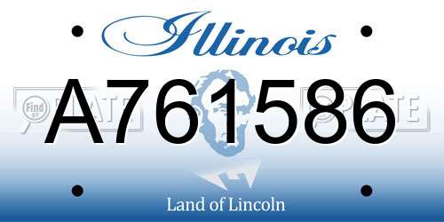 A761586 Illinois License Plate