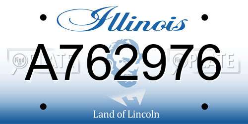 A762976 Illinois License Plate