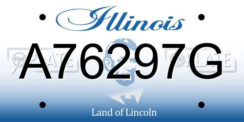A76297G Illinois License Plate