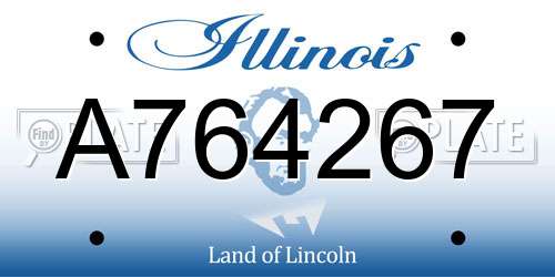 A764267 Illinois License Plate