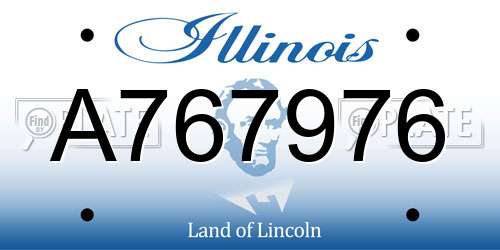 A767976 Illinois License Plate