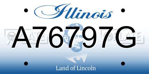 A76797G Illinois License Plate