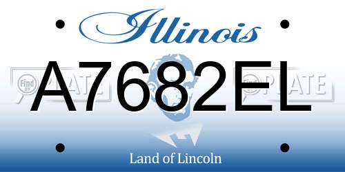 A7682EL Illinois License Plate