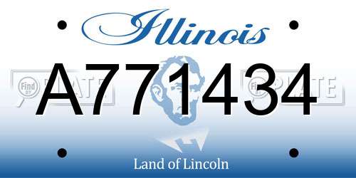 A771434 Illinois License Plate