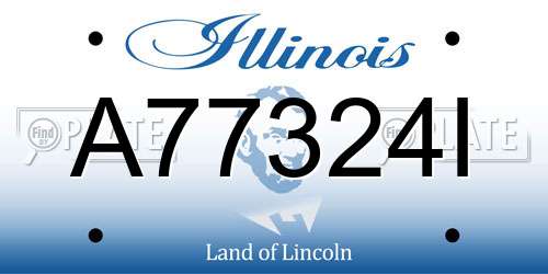 A77324I Illinois License Plate