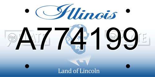 A774199 Illinois License Plate