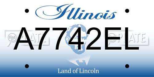 A7742EL Illinois License Plate
